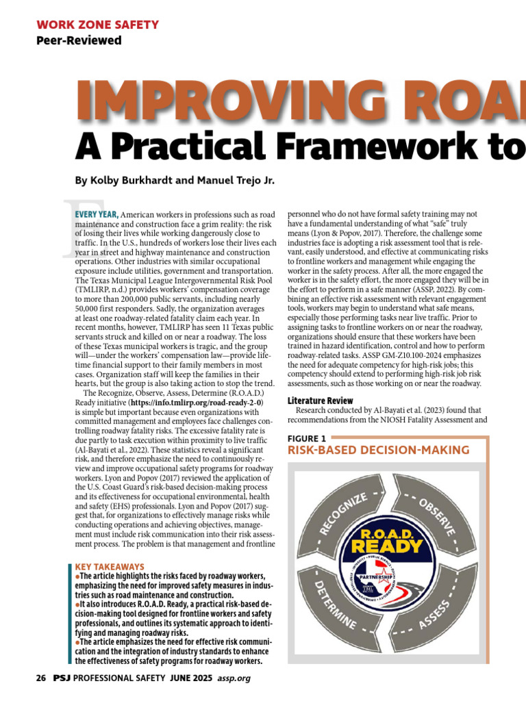 Improving Roadway Safety | PDF | Risk | Risk Management