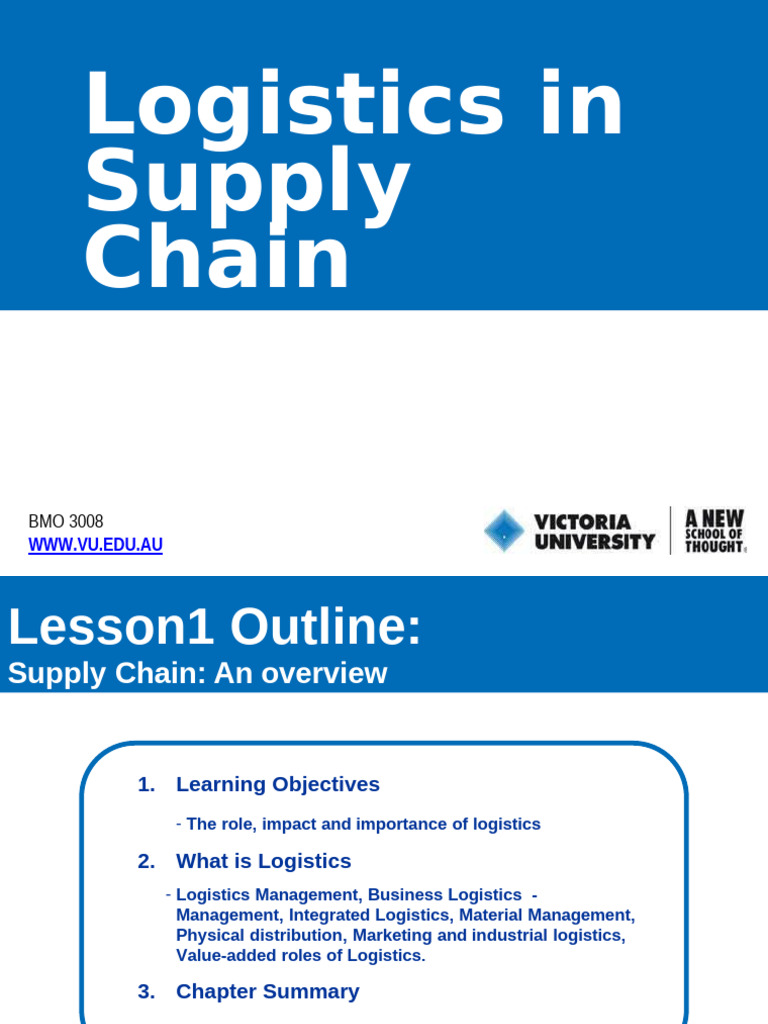 Session 1 PT 3 Logistics in A Supply Chain | PDF | Logistics | Business ...