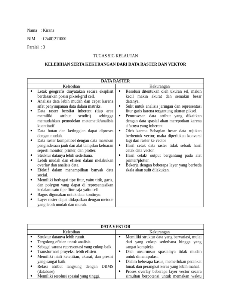 Keunggulan Data Raster dalam SIG | PDF