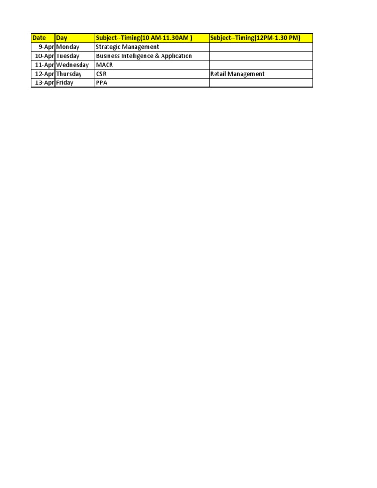 April 2023 Class Schedule Overview | PDF | Computers
