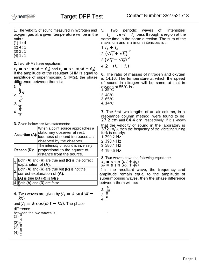 Superposition of Waves in Physics | PDF | Waves | Sound