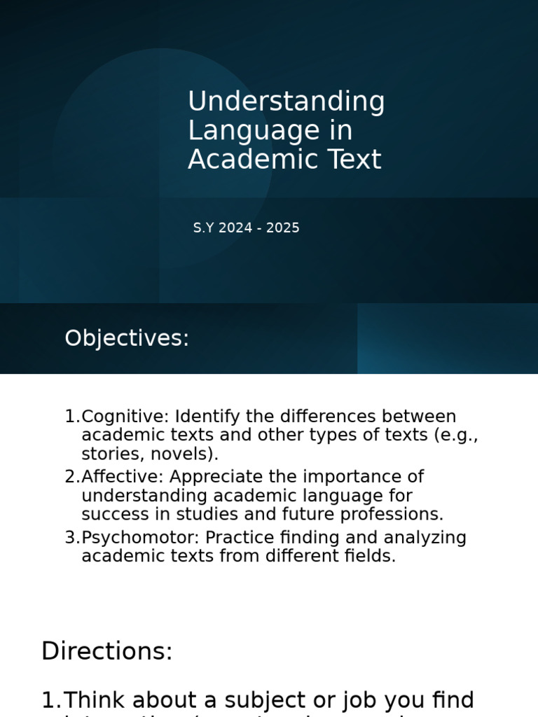 Academic Language in Education: Key Concepts | PDF | Science | Psychology