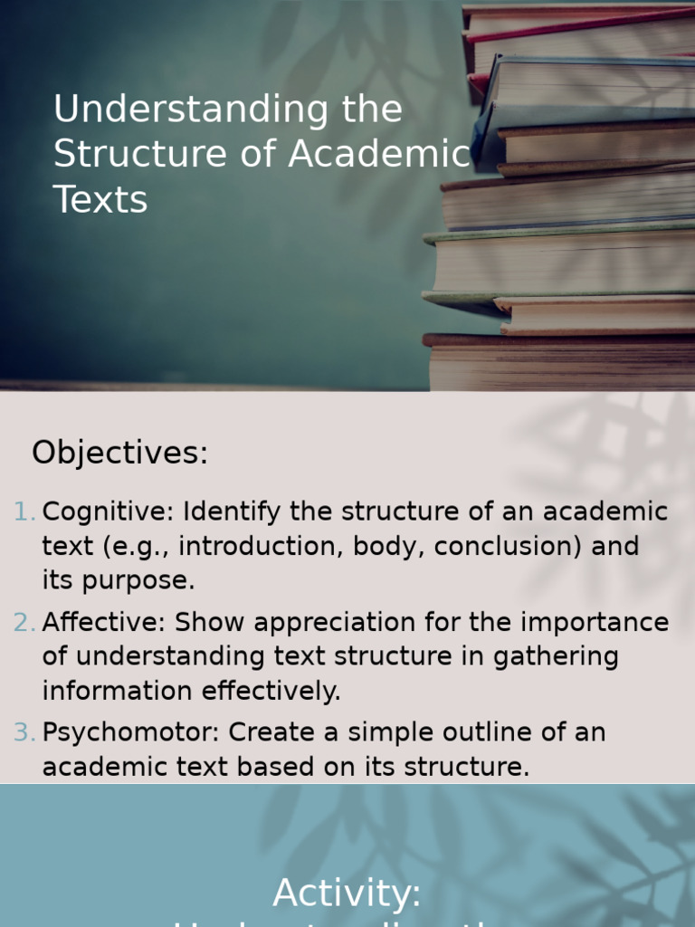 Q3 Wk3 Understanding Structure of Acad Texts | PDF | Healthy Diet ...