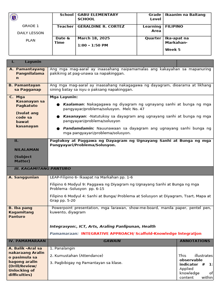 Cot Fil 6 Q4 W6 | PDF