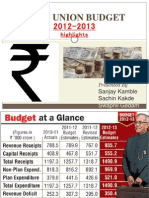 Budget 2012-13by Sachin Kakde