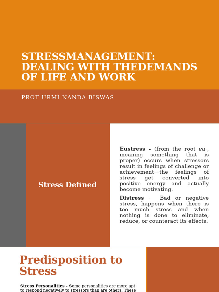 Effective Stress Management Strategies | PDF | Stress (Biology ...