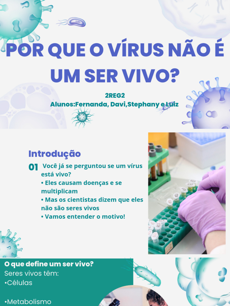 Por Que Vírus Não É Um Ser Vivo? | PDF