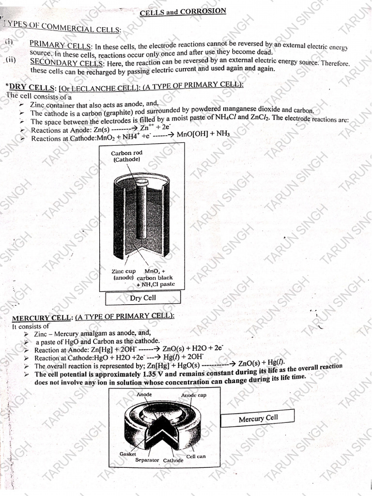 Batteries Notes | PDF