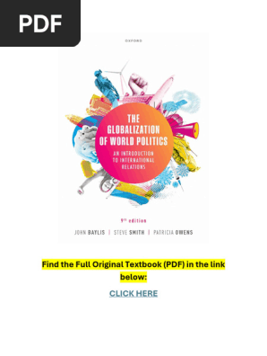 The Globalization of World Politics an Introduction to