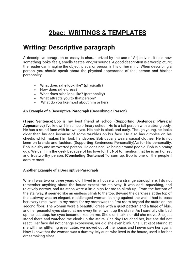 All Writing Templates | PDF | Essays