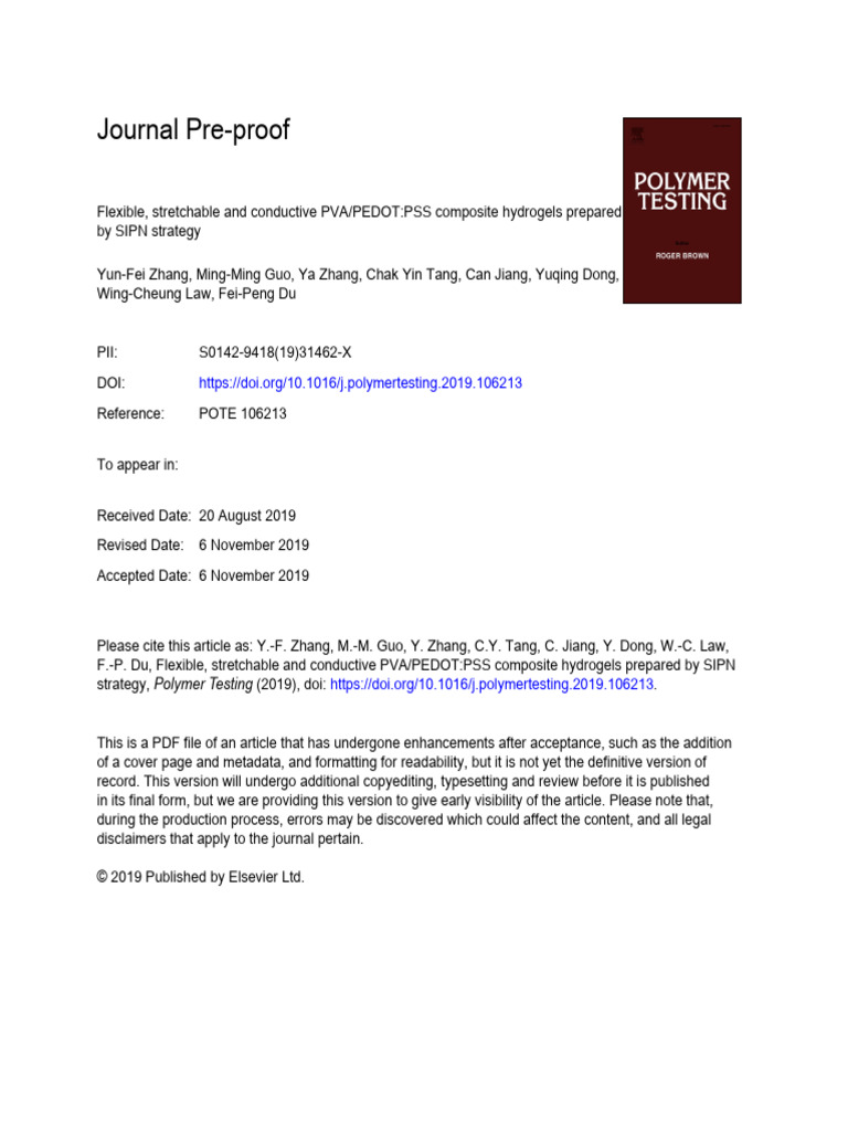10 1016@j Polymertesting 2019 106213 | PDF | Deformation (Engineering ...