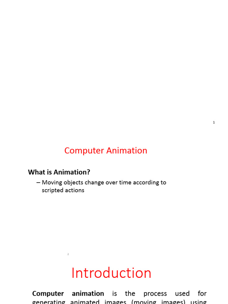 Mod 5 CG Notes by Remilda Rajan | PDF | Computer Animation | Animation