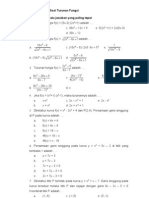 Bank Soal Matematika Fungsi Turunan