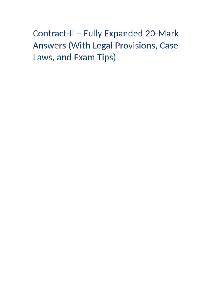 Contract II Expanded Q1 Q2 Sample | PDF