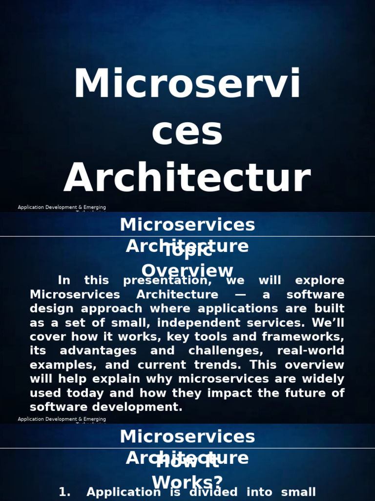 Microservices Architecture Overview | PDF | Computing | Information ...