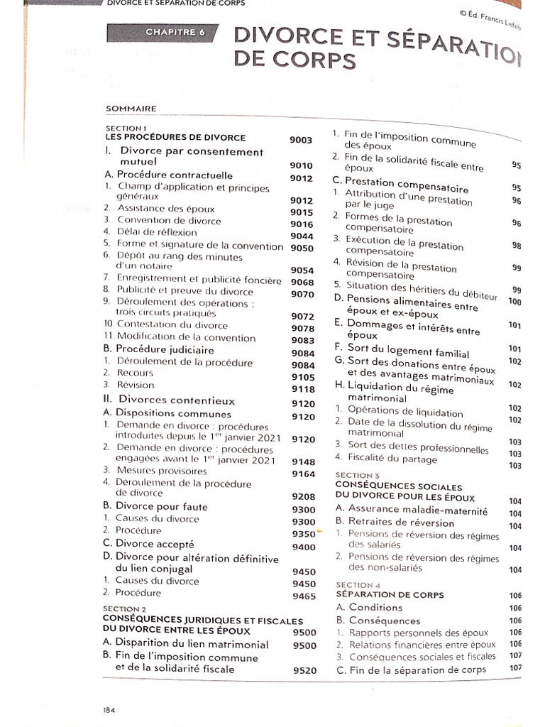 Divorce Et Séparation de Corps FR | PDF