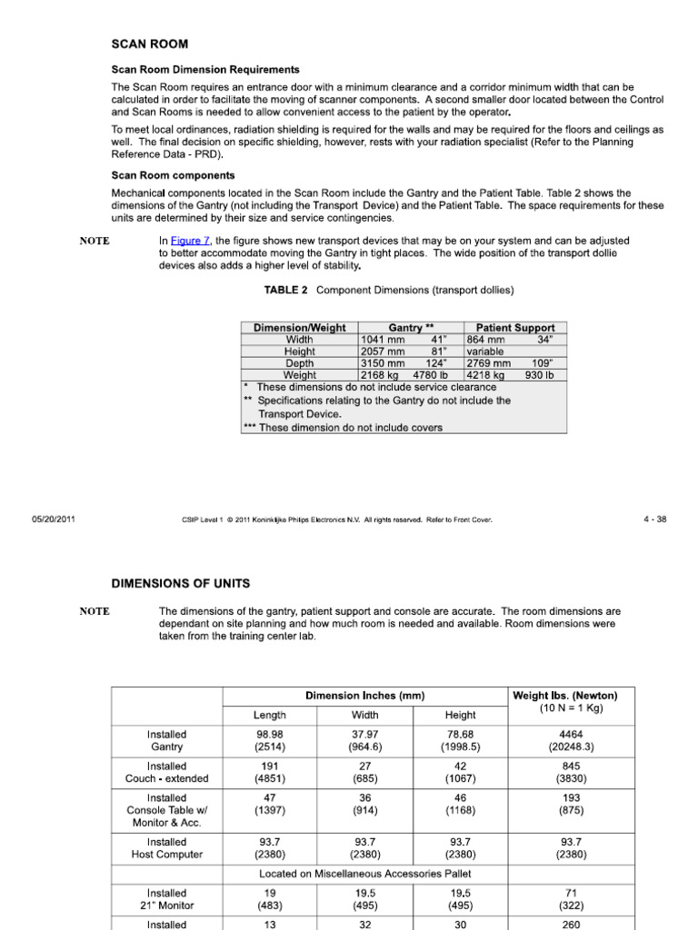 Scan Room Requirements | PDF