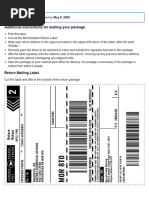 Shaw Direct Receiver Return Instructions | PDF