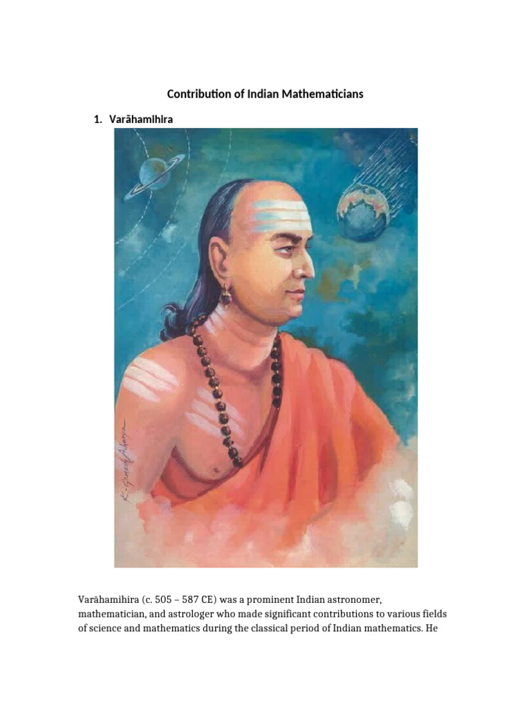 Contributions of Indian Mathematicians | PDF | Mathematics