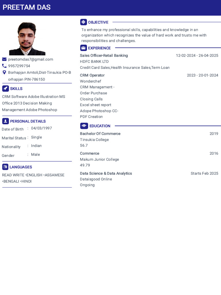 Preetam CV 01 | PDF
