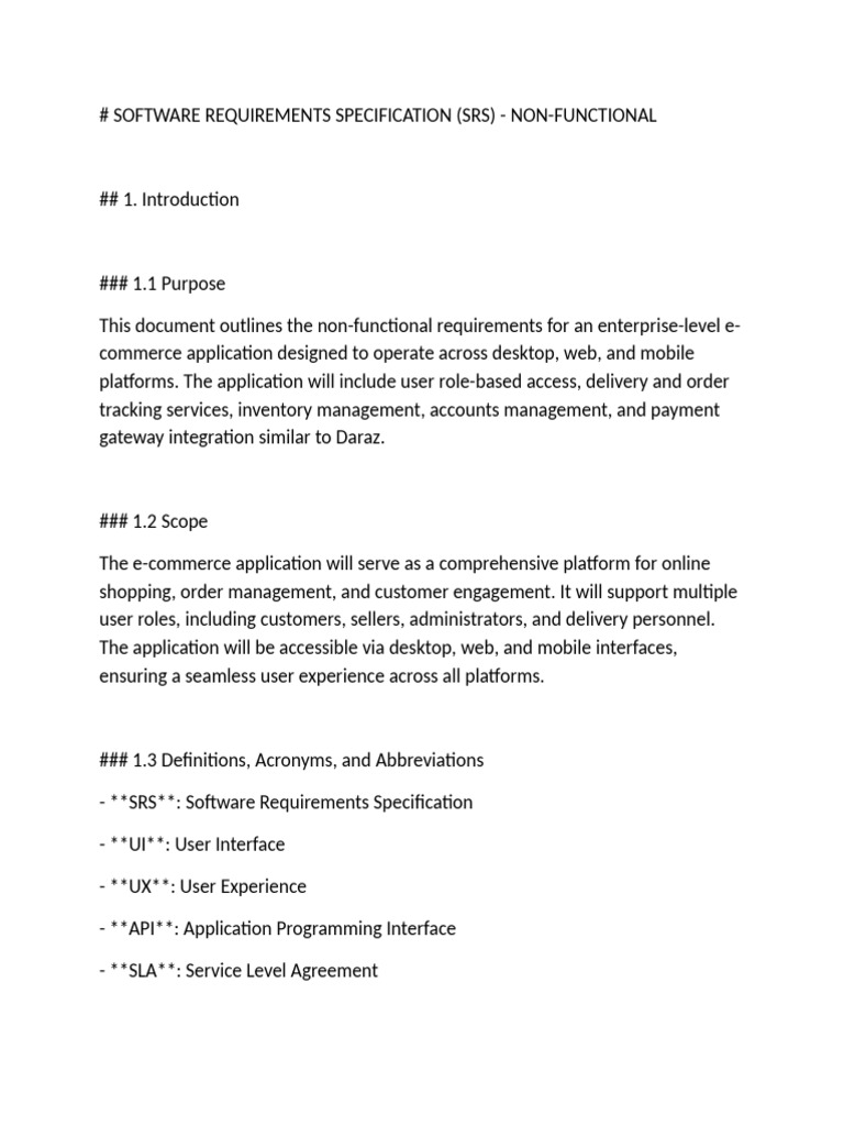1.3 Software Requirements Specification (Non Fuctional) | PDF ...