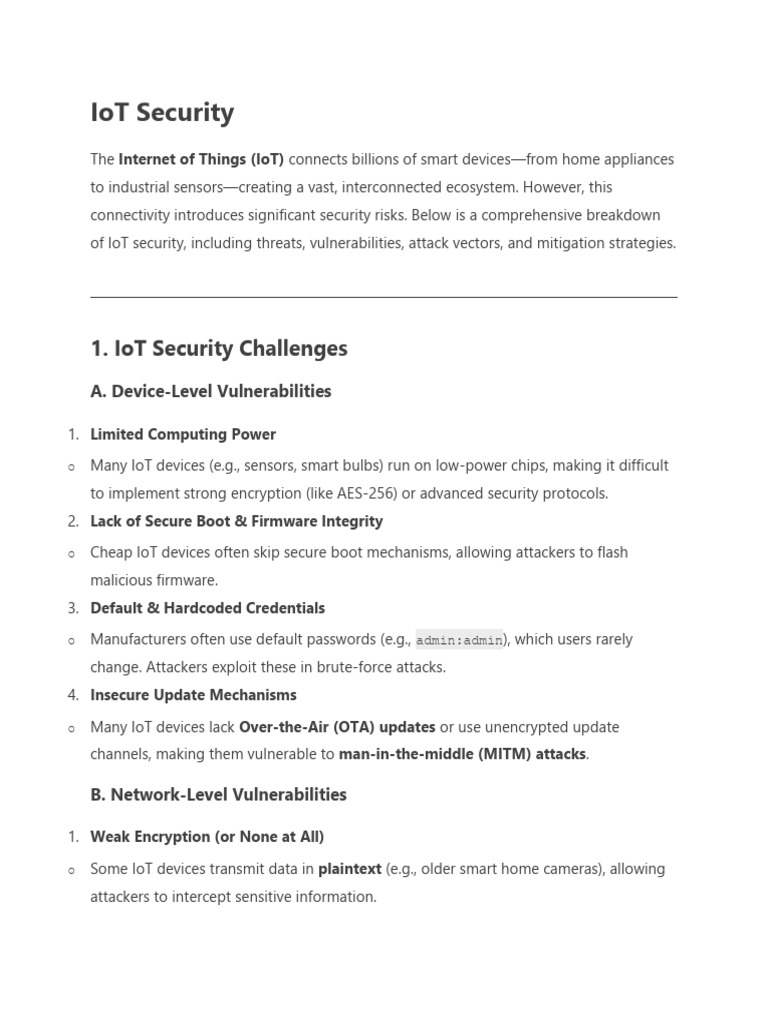 IoT Security: Challenges and Solutions | PDF | Internet Of Things ...