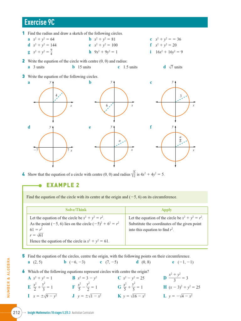 Circle Equations and Sketches Guide | PDF | Equations | Circle