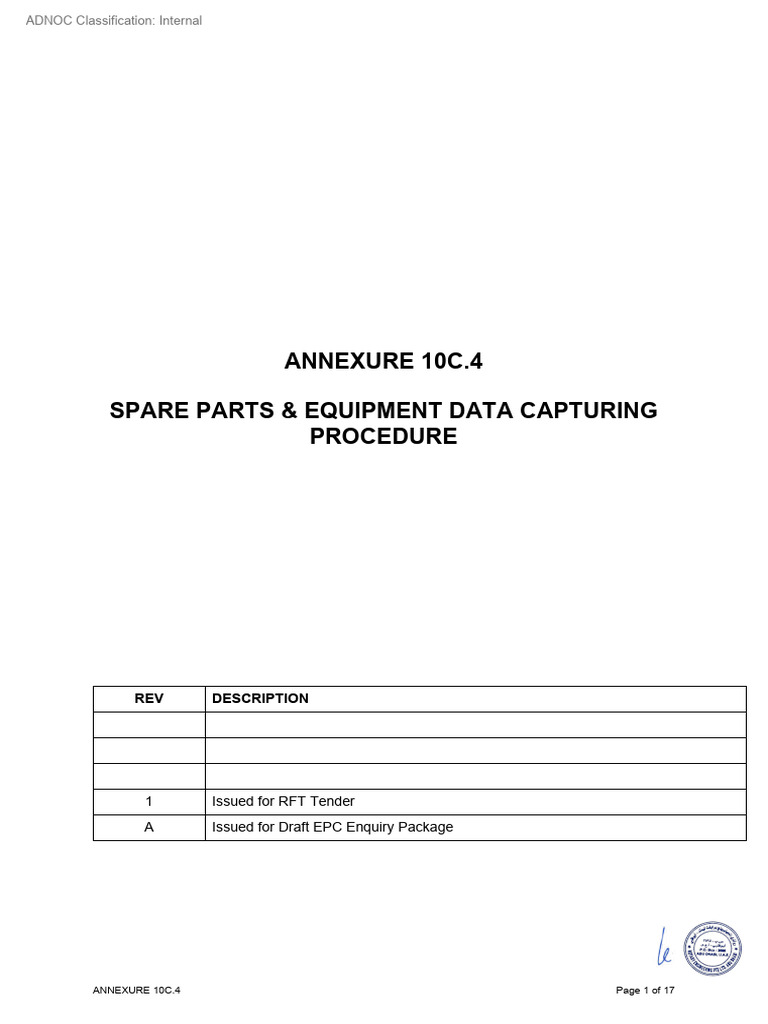 Spare Parts Data Capturing Procedure | PDF | Procurement