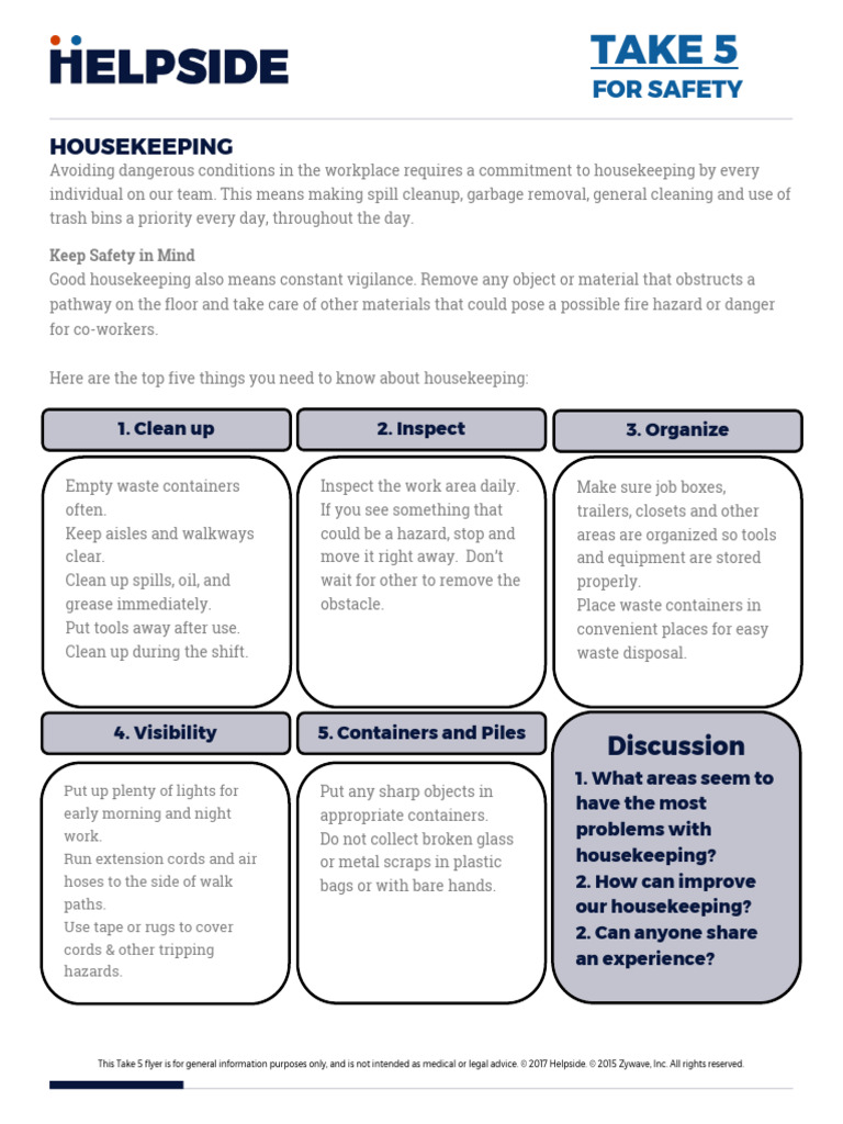 Housekeeping Safety Guidelines | PDF | Housekeeping