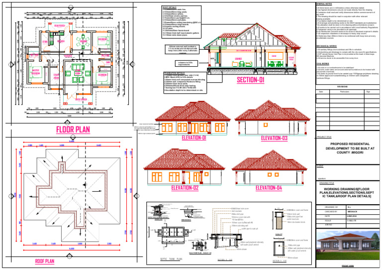 Residential Development Working Drawings | PDF | Plumbing | Structural ...