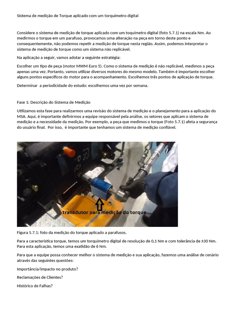 Medição de Torque com Torquímetro Digital | PDF | Medição | Torque