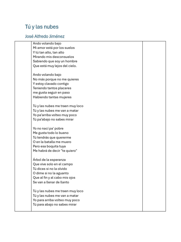 Letras de José Alfredo Jiménez | PDF