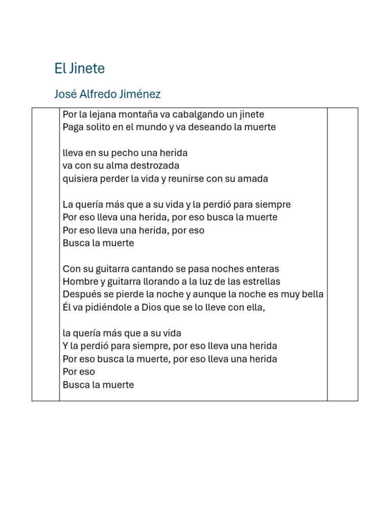 Letras de José Alfredo Jiménez | PDF