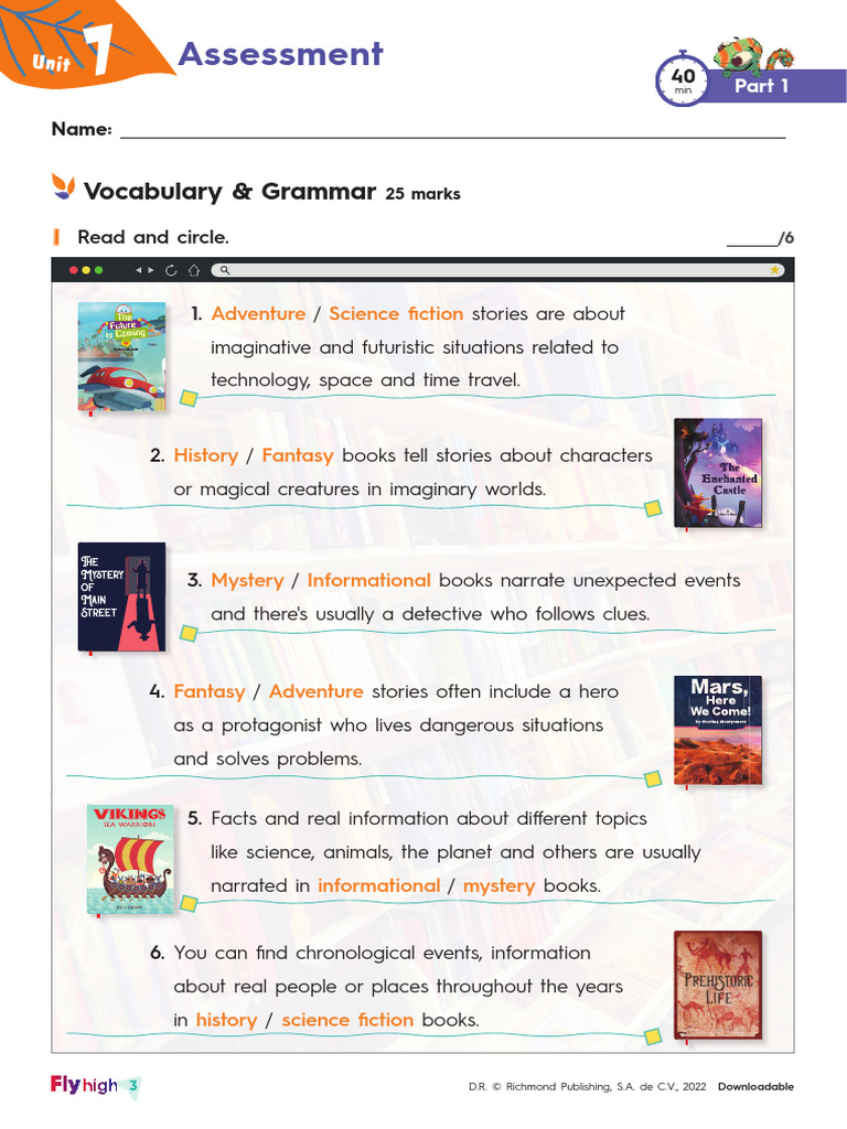 Unit 7 Vocabulary & Grammar Assessment | PDF