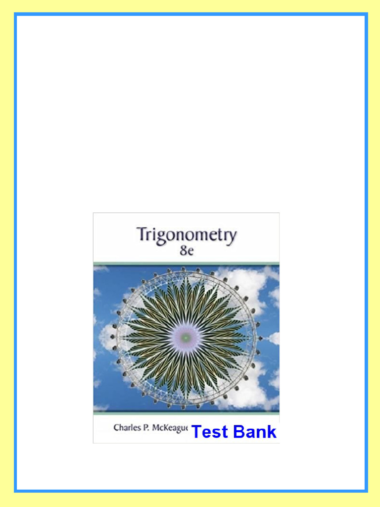 Trigonometry 8th Edition McKeague Test Bank download | PDF ...
