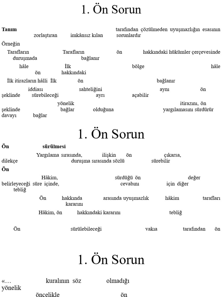Ön Sorun, Bekletici Sorun Ve Davalar N Birle Tirilmesi | PDF