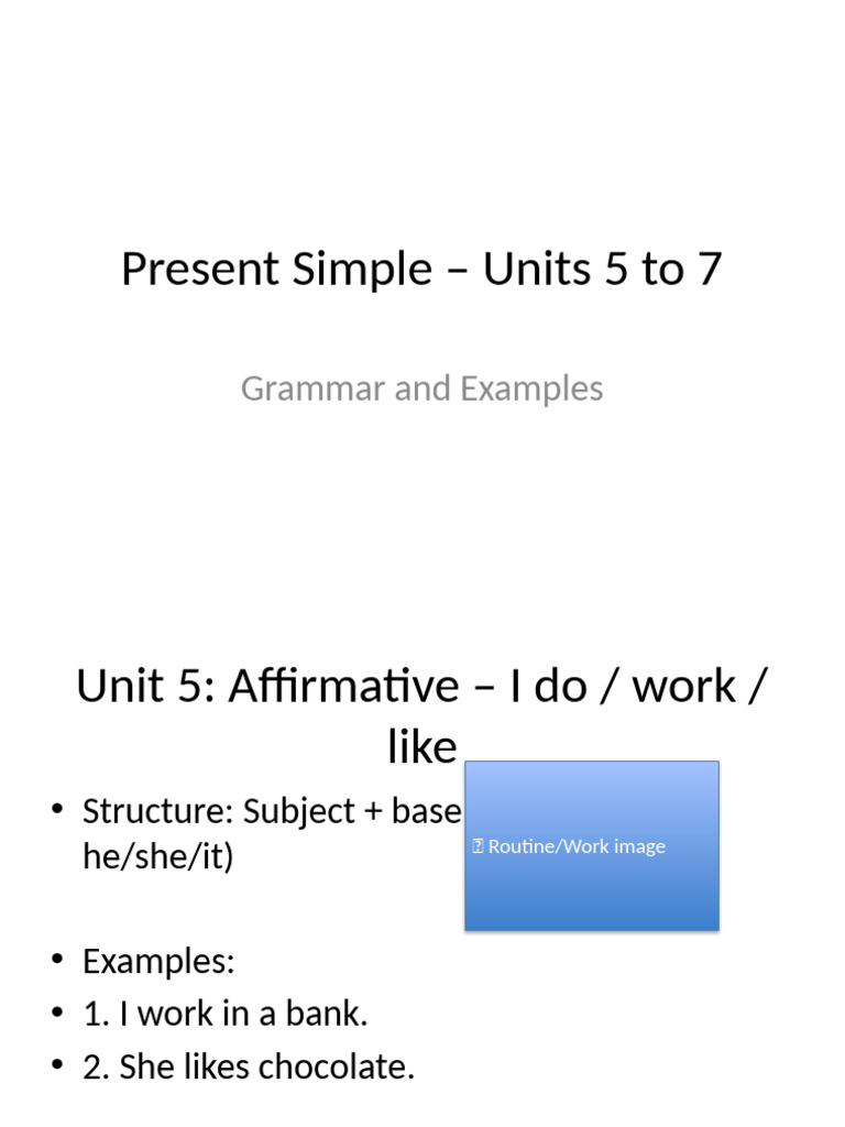 Present Simple Units 5 6 7 With Images | PDF