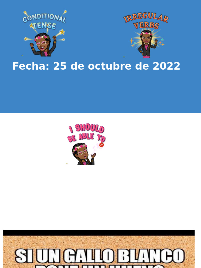 Irregular Verbs in The Conditional Tense | PDF