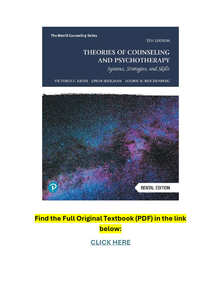 Theories of Counseling and Psychotherapy 5th Ed. | PDF | Psychotherapy ...