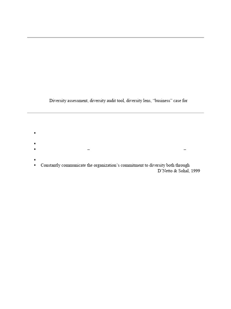 Diversity Assessment Tools A Comparison - 2011 | PDF | Employee ...