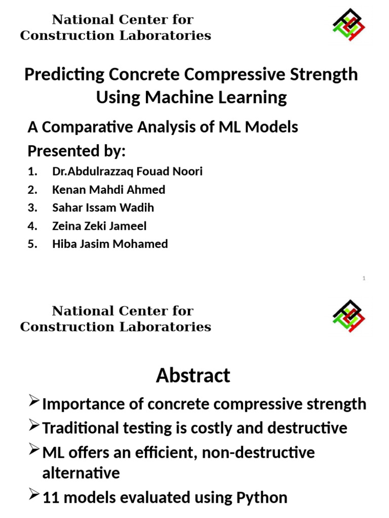 ML Models for Predicting Concrete Strength | PDF | Machine Learning ...