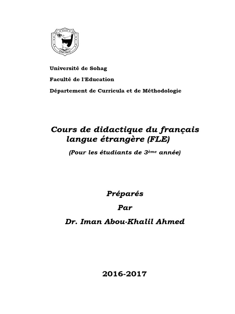 Didactique du FLE : Méthodes et Évaluation | PDF | Pédagogie ...