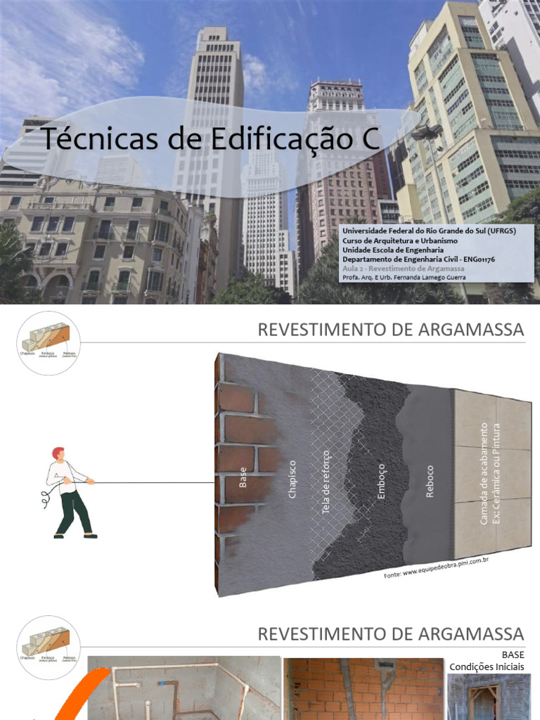 AULA 02 - Revestimento de Argamassa - TEC - C - 25 - 1 | PDF ...