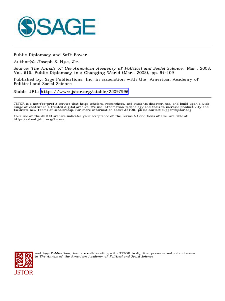 Understanding Soft Power in Diplomacy | PDF | Soft Power | Public Diplomacy