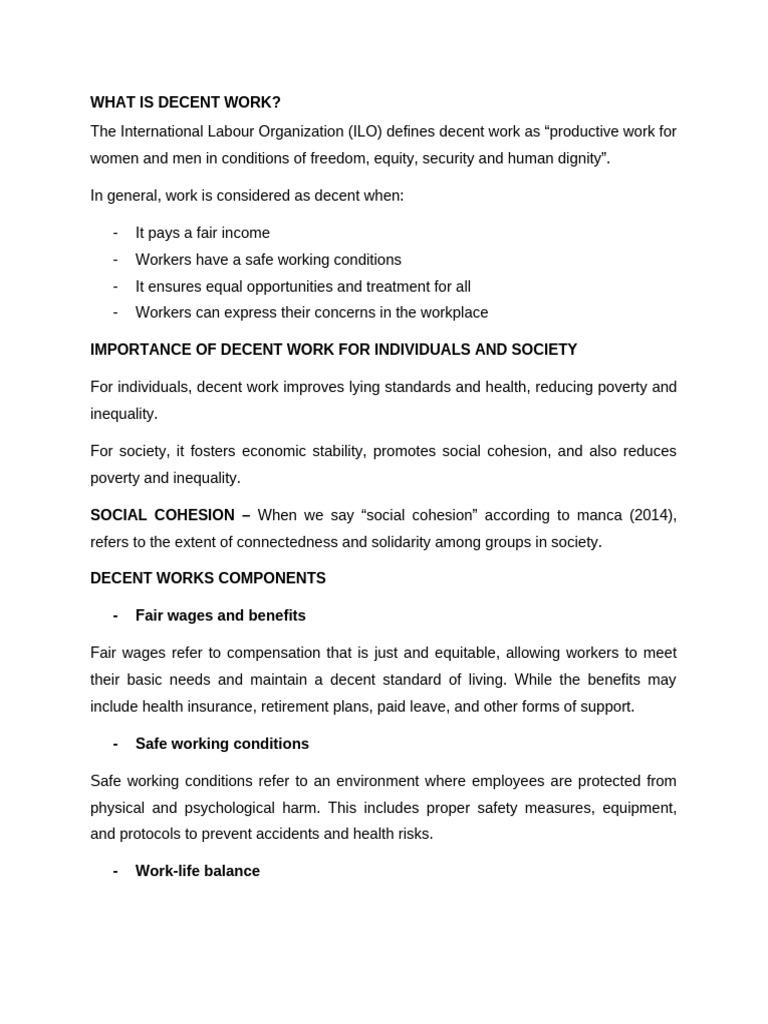 Decent Work and Economic Growth | PDF | Living Wage | Occupational ...