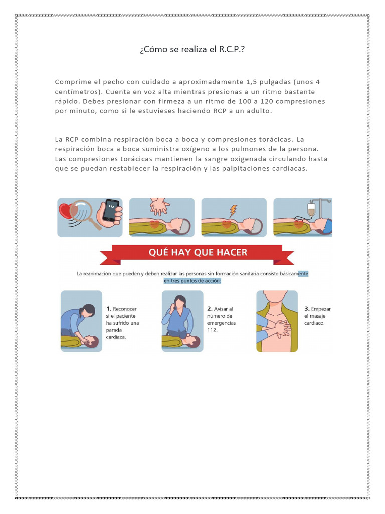 Cómo realizar RCP correctamente | PDF