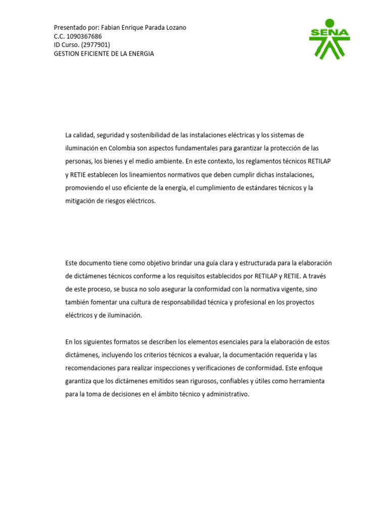 Guía para Dictámenes RETIE y RETILAP | PDF | Uso eficiente de energía ...