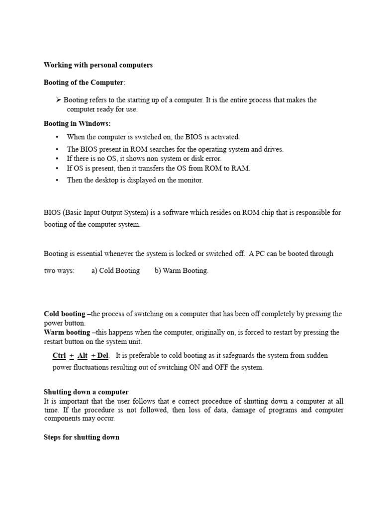 TOPIC 4 Working With Personal Computers | PDF | Window (Computing ...