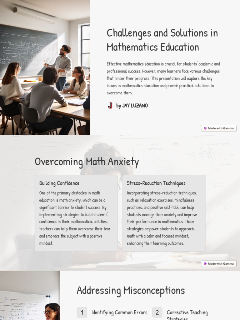 Overcoming Challenges in Math Education | PDF | Learning | Mindset