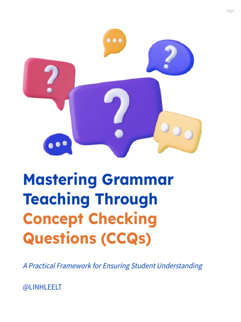 Effective Use of Concept Checking Questions | PDF | Learning | Human ...